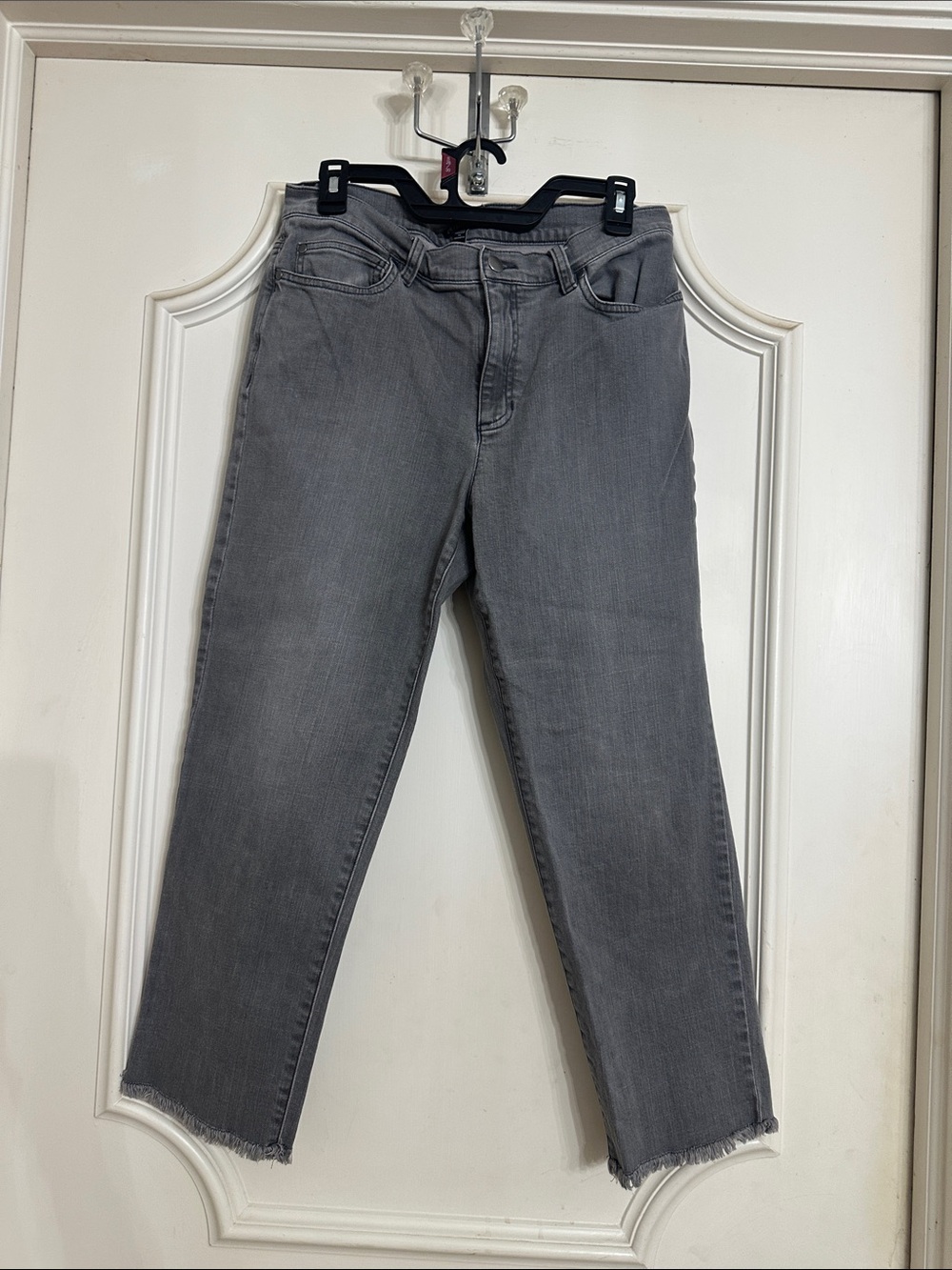 Eileen Fisher Gray Cropped Straight-Leg Jeans